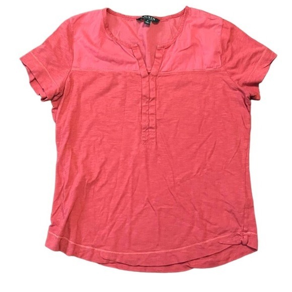Lauren Ralph Lauren Pink/Coral‎ Colored Blouse Size Medium - Picture 1 of 7